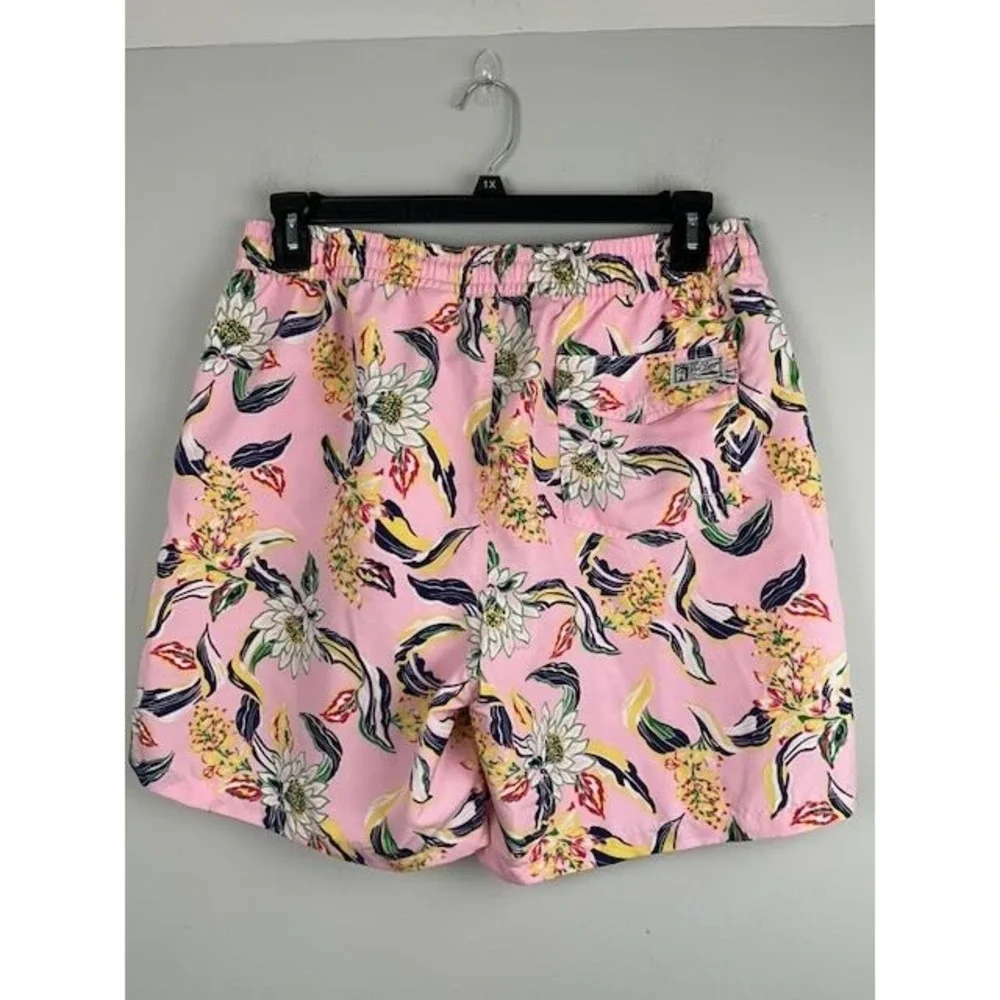 Polo Ralph Lauren Pink Floral Swim‎ Trunks Men's Large – Tropical Print Board